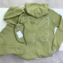 Load image into Gallery viewer, Green hoodie with a brand logo 
